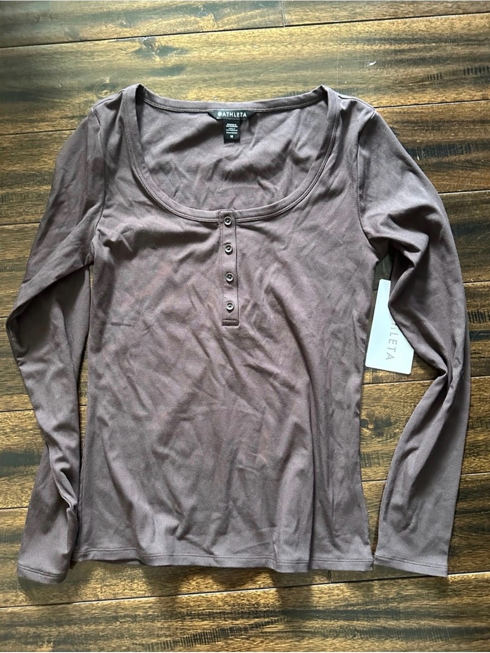 Athleta Signature Rib Henley - Picture 2 of 4